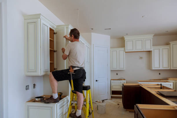 Kitchen island installation in Katy by JMT Kitchen Cabinet